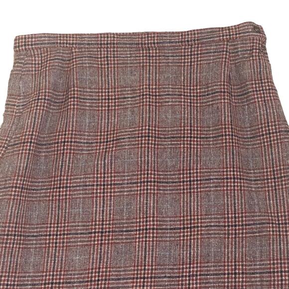 Vintage Made in USA Pendleton Plaid Lined Pencil Skirt 100% Virgin Wool - Picture 3 of 5